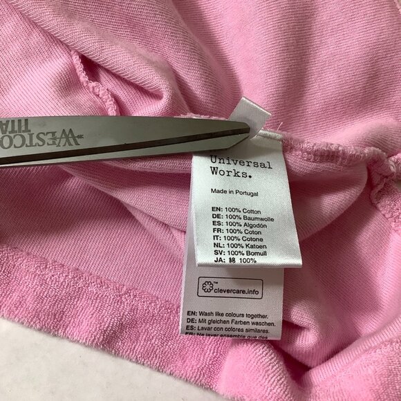 Universal Works Pink Short Sleeve Vacation Polo Terry Shirt S - Picture 6 of 6